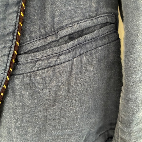 Free People Double-Faced Linen/Cotton Gauze Military Fitted Jacket XS - Picture 5 of 7